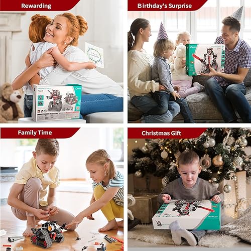 Miniatura 6 de Kit de construcción de robot STEM RC 5 en 1, aplicación y control remoto, bloques samuráininja, 419 piezas, juego de erectores de juguete RC para