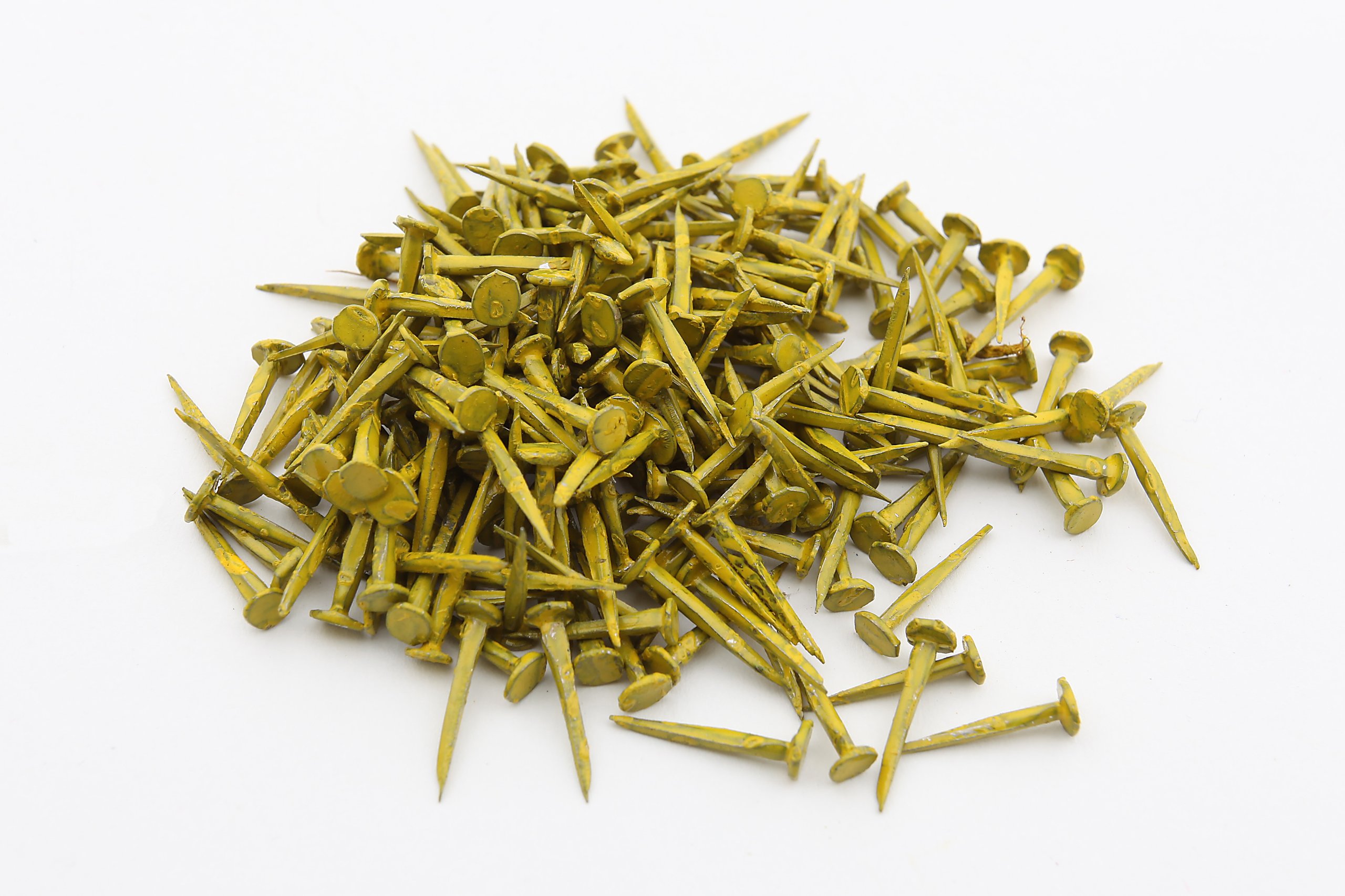 GIMP PINS 13MM 100g Yellow, C Perrin Upholstery Supplies