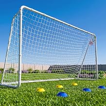 Mersco 6x4, 8x6, 12x6,16x7 FT Metal Soccer Goal for Backyard, New Version