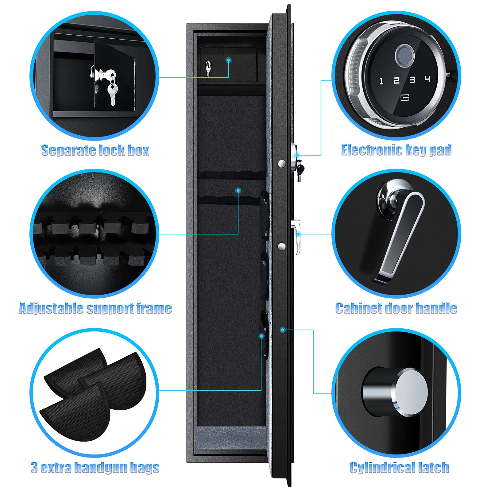 Buy Biometric Gun Safe Rifle, Large Gun Safes for Home Rifle and
