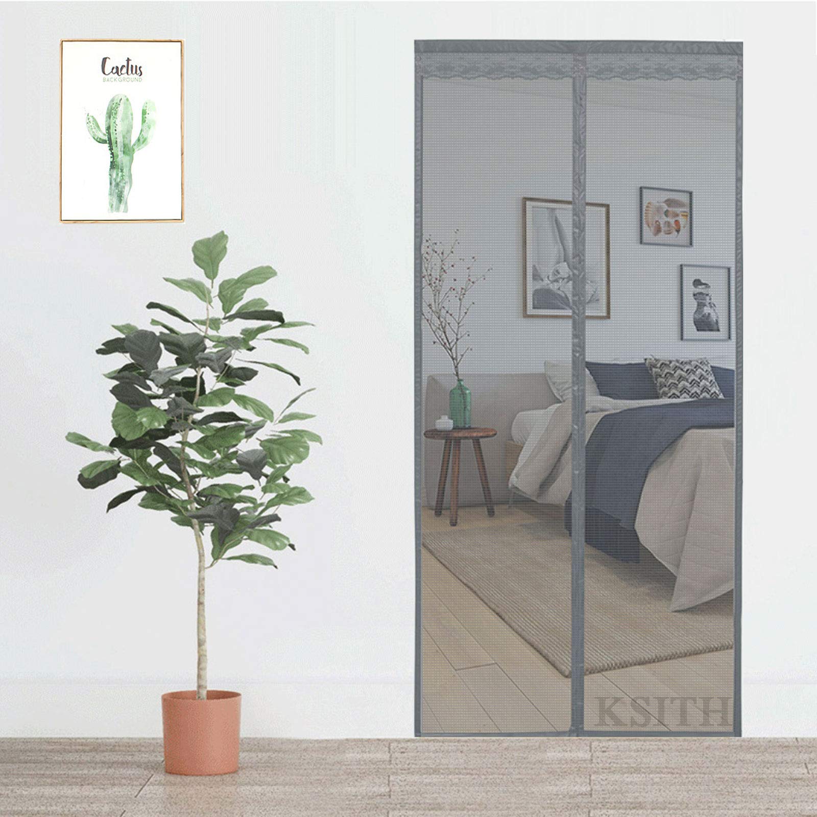 Magnetic Screen Door-Self Sealing, Mesh Screen Door With Heavy Duty Mesh Curtain, Pet And Kid Friendly, Fits Doors Up To 39 X 83-Inch