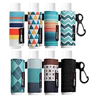 Vista 9 de HEYSKAY 4 piezas de fundas para llavero de bálsamo labial, compacto, con clip, soporte para lápiz labial, llavero, soporte para bálsamo labial