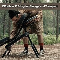 Vista 5 de Aluminio ligero ajustable plegable portátil viaje masaje silla con mochila 402 Keanu (negro)