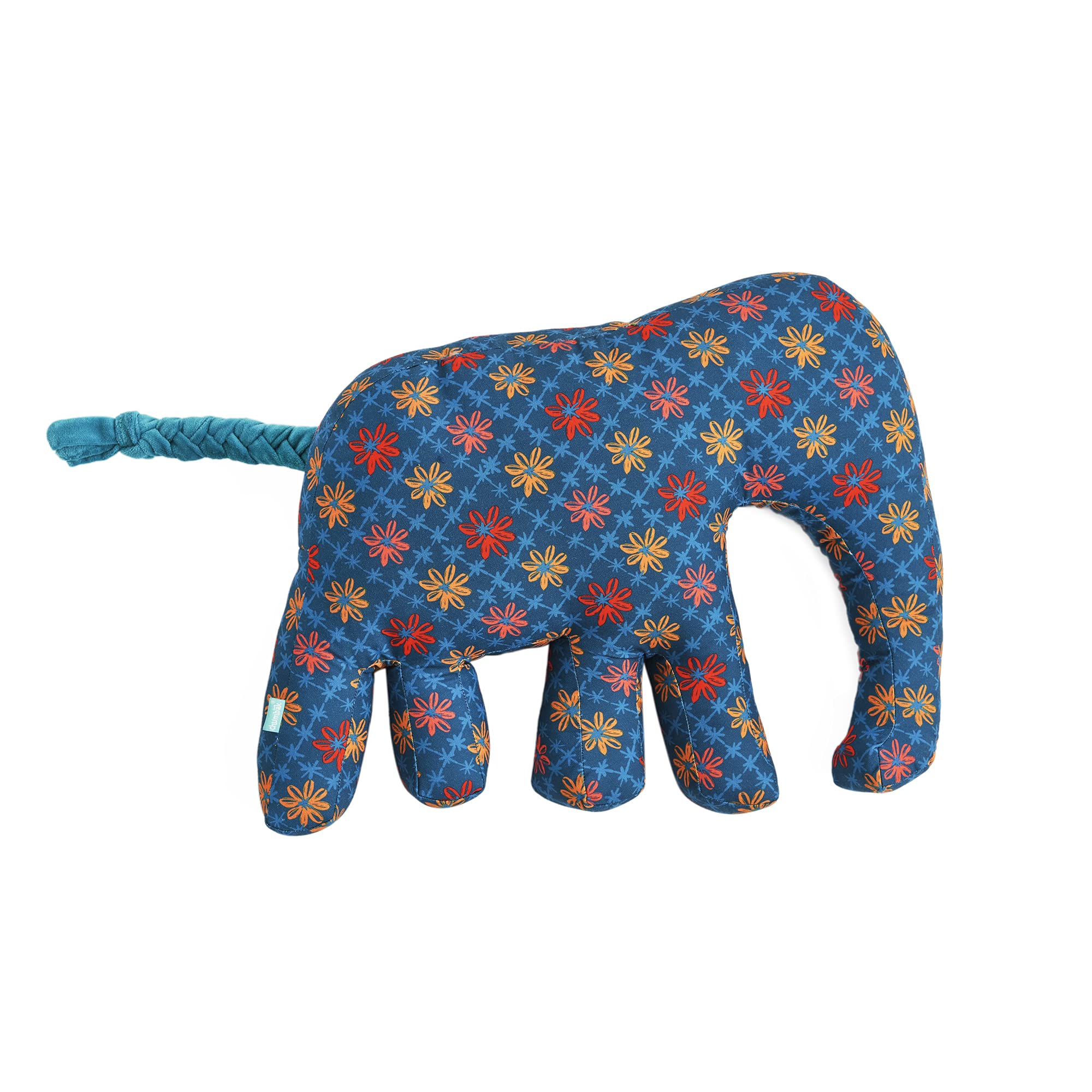 CHUMBAK Cotton Polyester The Royal Ride Kutch Cushion (Blue, 4 x 30 x 6 cms) - Image 4 thumbnail