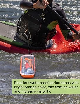 Dry Box Waterproof Storage Containers Small Water Proof Box for Kayaking, 8.5 X 5 X 2.8 Floating Watertight Drybox Boat Storage Box Orange