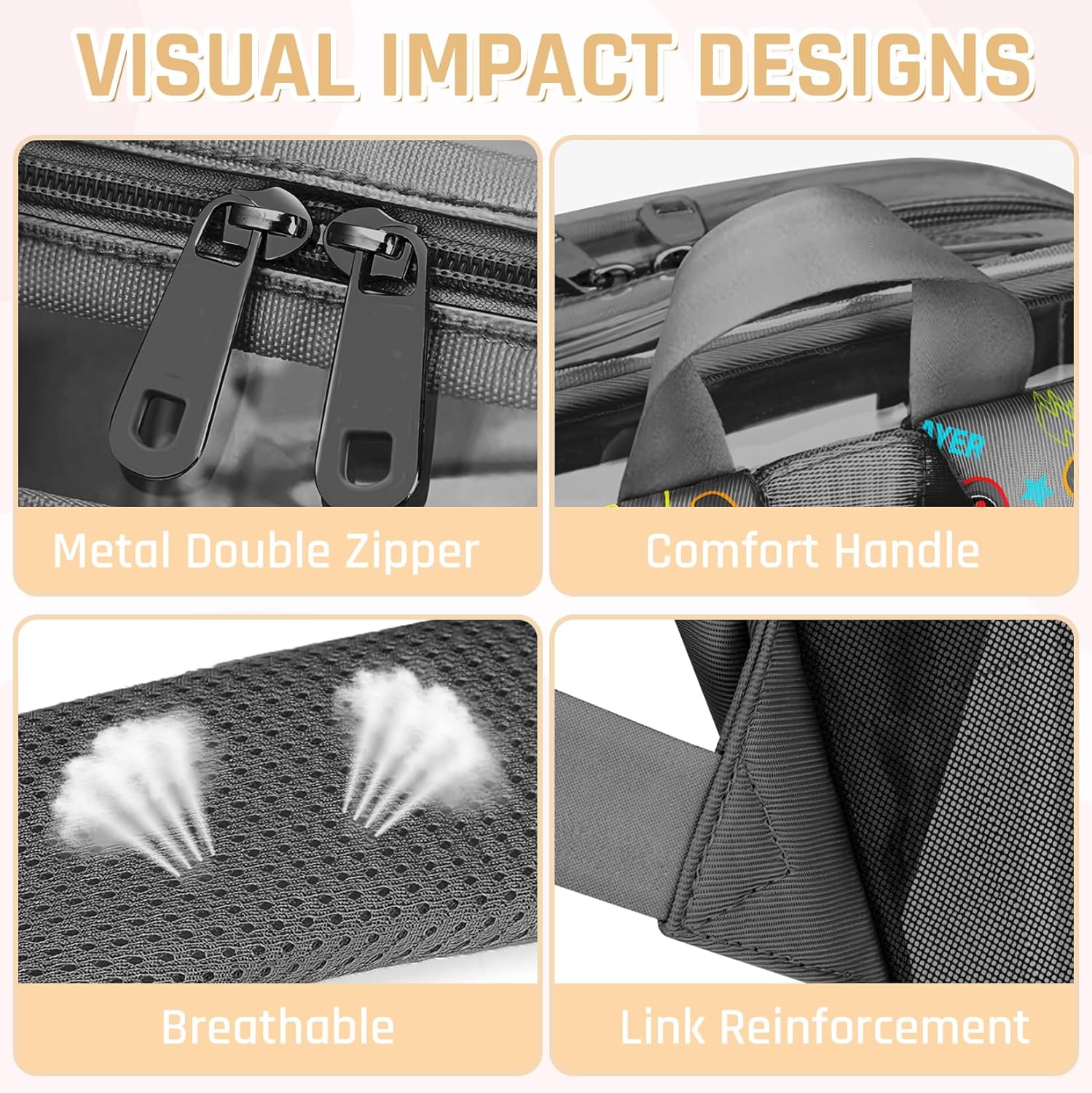 Clear Backpack for Boys and Girls,Kids Clear Backpacks for School,Heavy Duty Transparent Bookbag Stadium Approved - Image 5