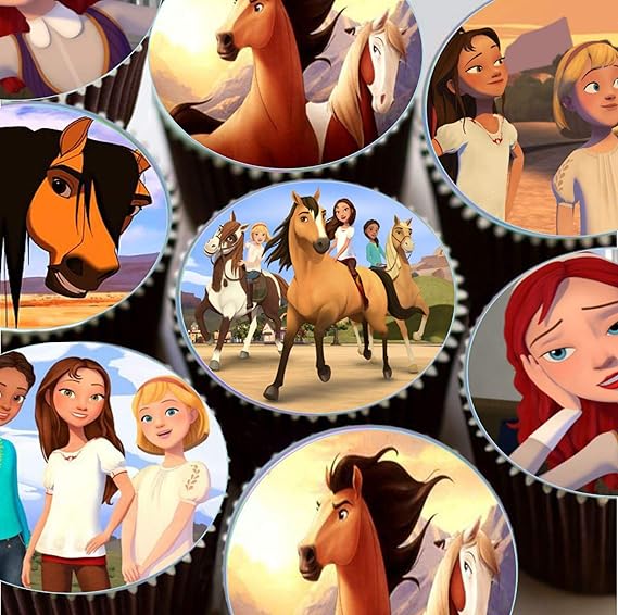 Spirit 24 Decorazioni Commestibili Rotonde Pre Tagliate Per Torta Amazon It Casa E Cucina