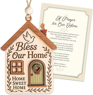New Home Ornament 2025 - New House Gift Ideas - Housewarming Gifts New Home - Xmas Ornament for Tree - Wooden Christmas Ornaments - White Elephant Gifts - Xmas Tree Decoration