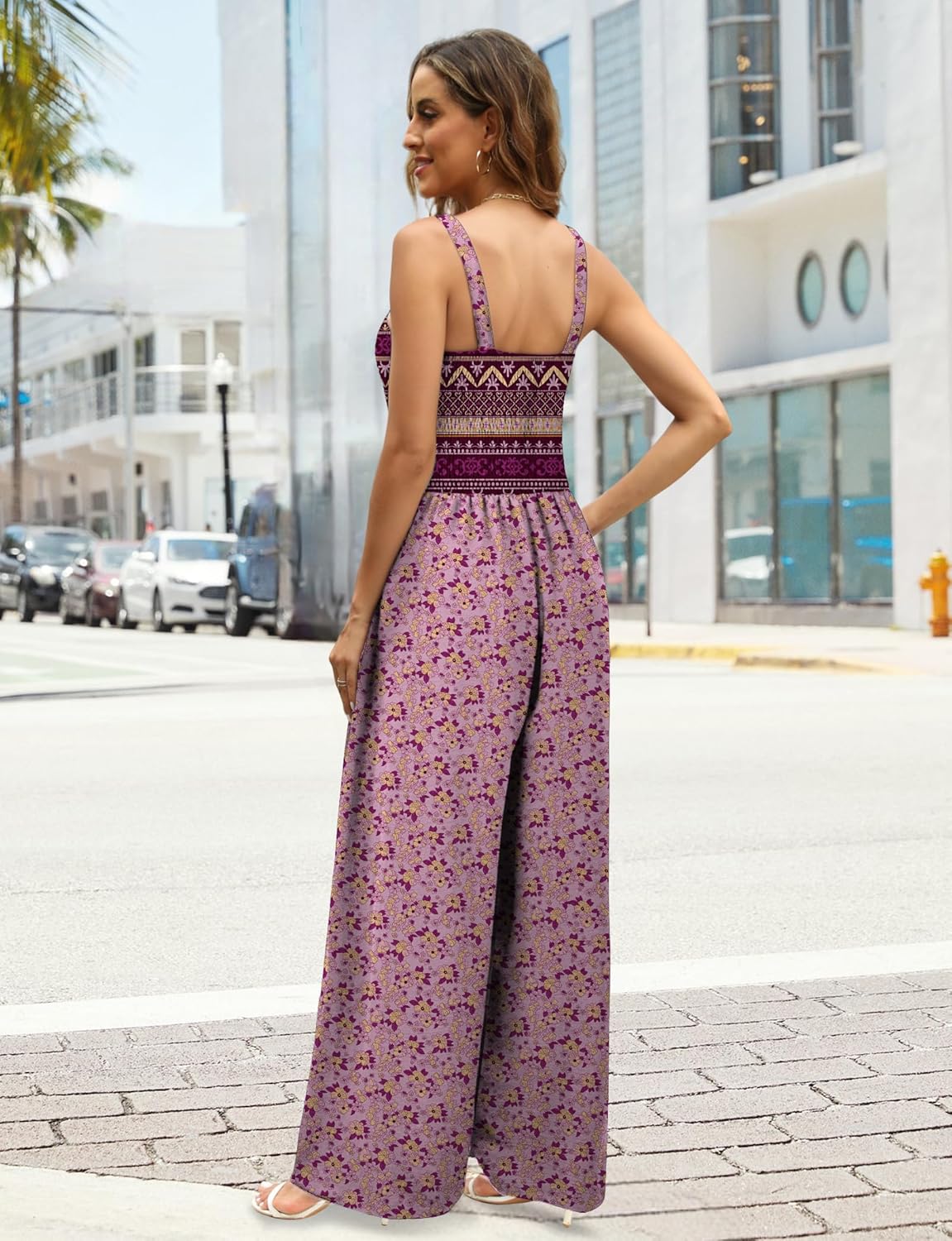 Buauty Women's Overalls Jumpsuits for Women 2026 Sleeveless One Piece Rompers Casual Loose High Waist Wide Leg with Pockets - Image 3