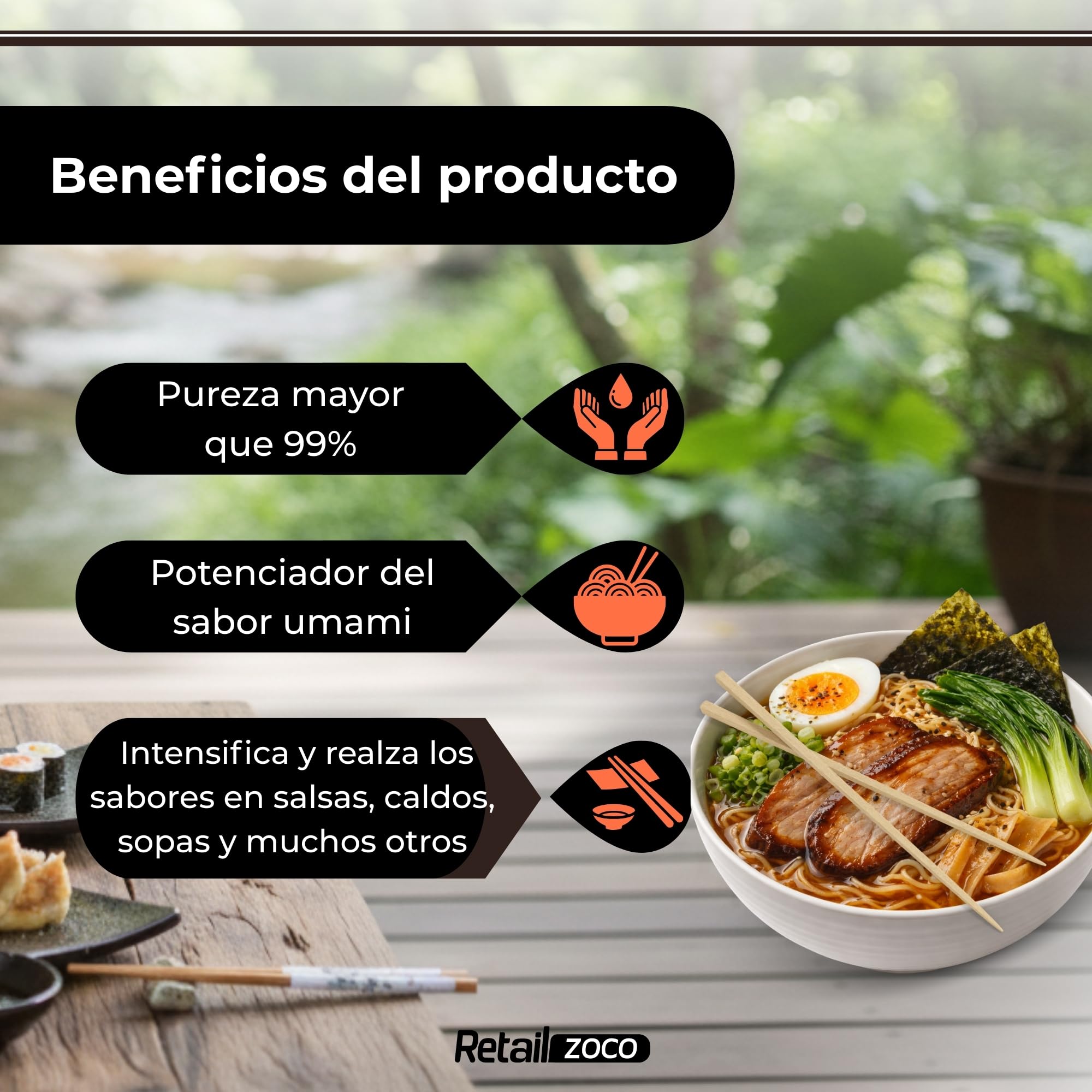 Ajinomoto en polvo, Glutamato Monosódico, Sazonador Umami en Polvo con Glutamato Monosódico (MSG), AJI NO Umami seasoning 99% Glutamato, Condimento potenciador del sabor, Paquete 454 g - imagen 3