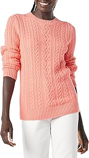 Featured from Amazon brandsFeatured from Amazon brands Amazon Essentials Women's Cable Knit Pullover with Long Sleeves and Crew Neck, Available in Plus Sizes