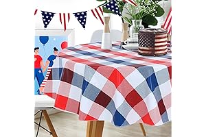 Fitable Patriotic 60 Inch Americana Tablecloth