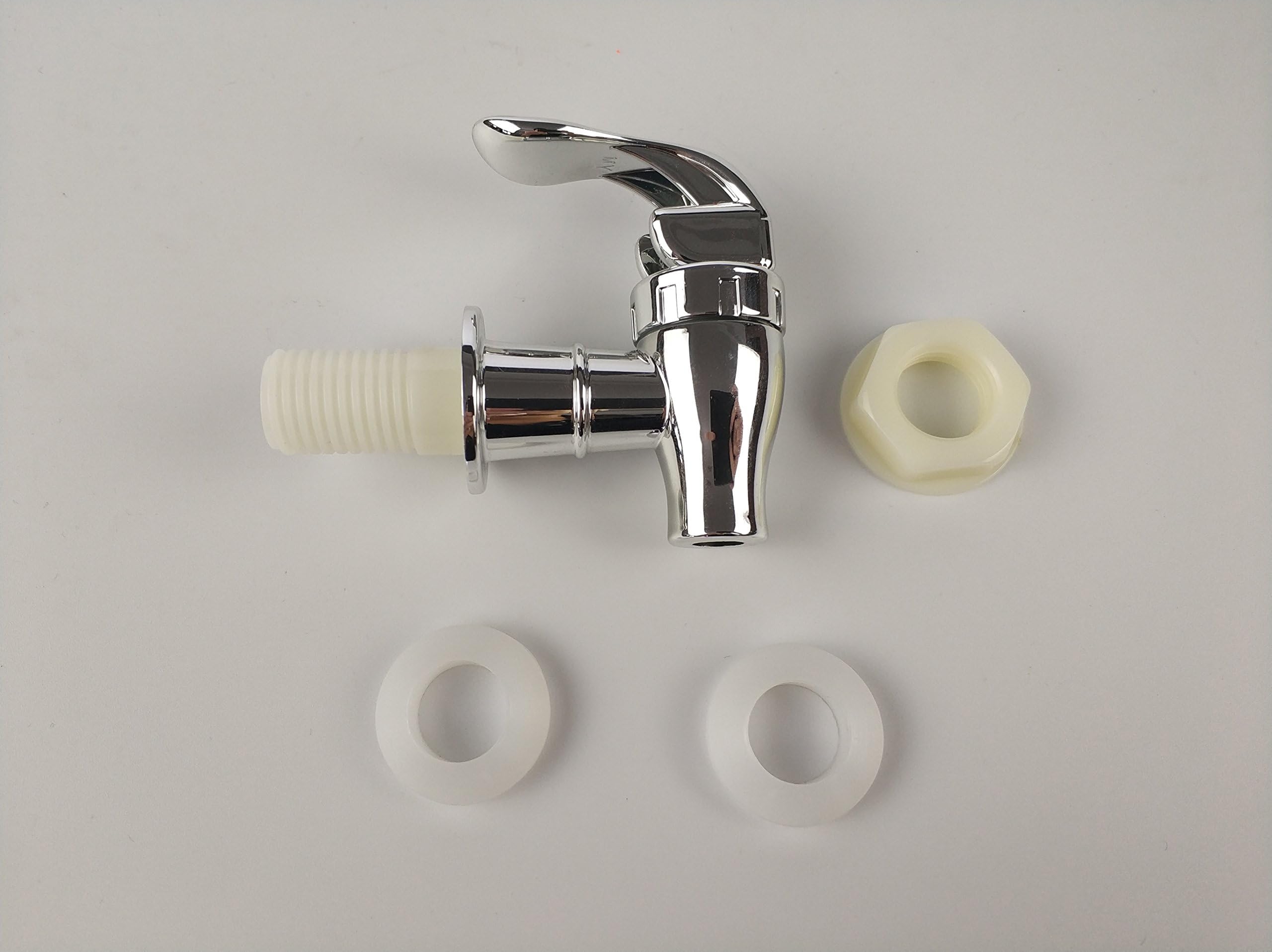 PettyTip Plastic Stainless steel Spigot, Push Style Spigot for for Beverage Dispenser Carafe, Replacement Lever Pour Spout, Beverage Dispenser Spigot replacement