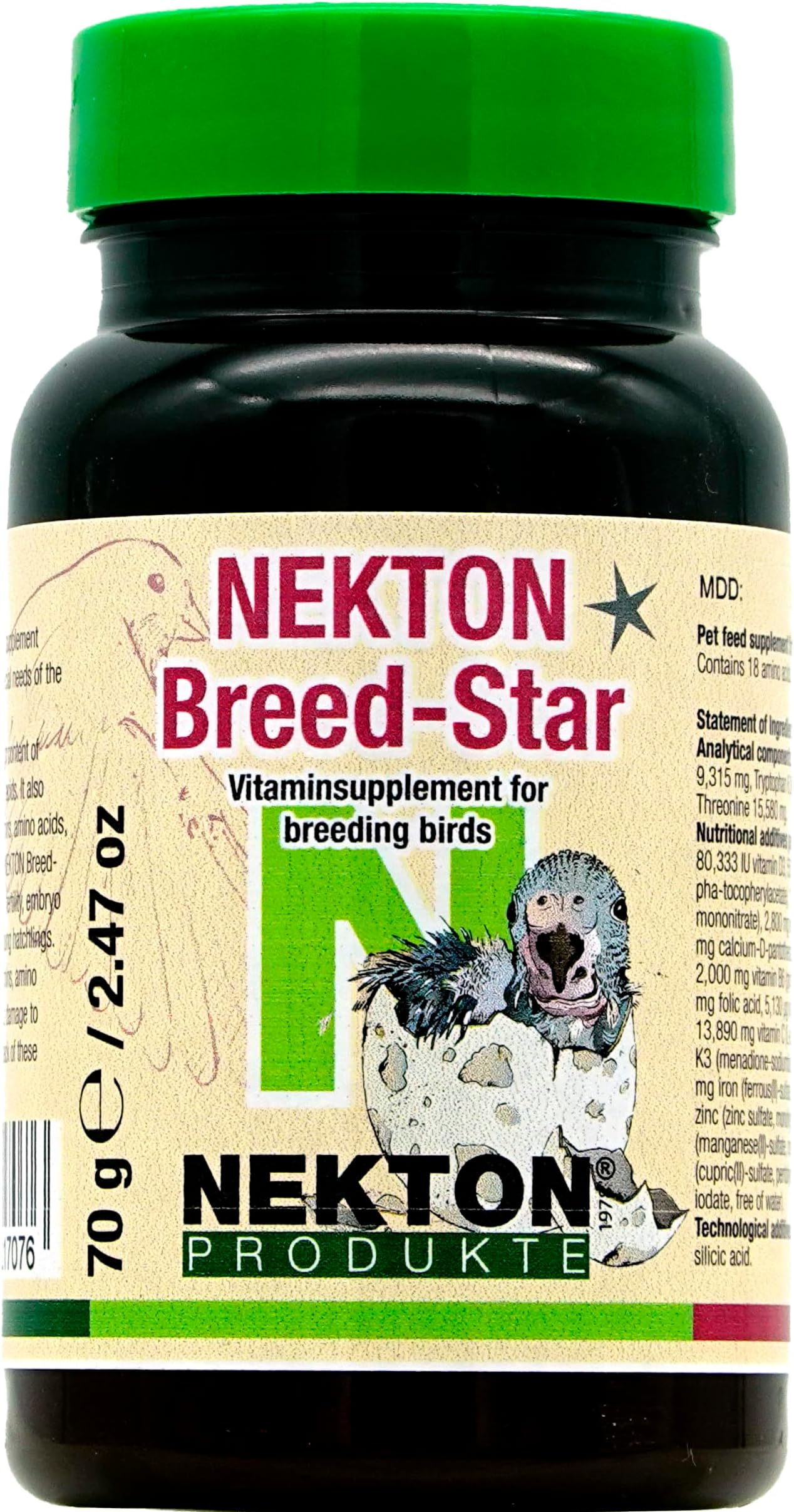 Nekton Breed-Star Breeding Supplement for Birds 70g / 2.47oz, Off White