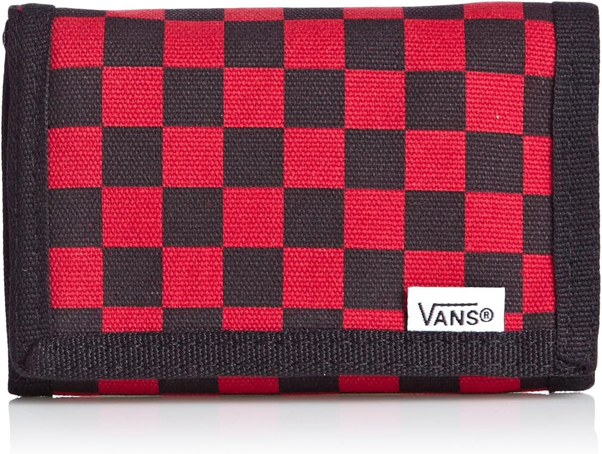 Vans Men's Slipped Trifold Wallet, Black Red