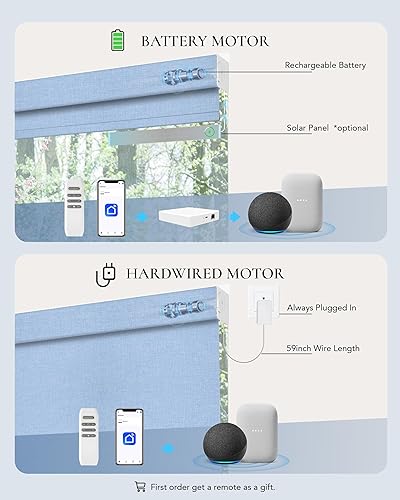 Miniatura 3 de Persianas opacas motorizadas personalizadas con cenefa Bluetooth APPControl compatible con Alexa, Google, Siri (azul tenim)