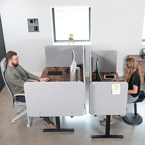 Miniatura 2 de VIVO Clamp-on PP-2-V072G - Sistema de panel de privacidad de 71 x 24 pulgadas, divisor de escritorio de cubículo absorbente de sonido, partición