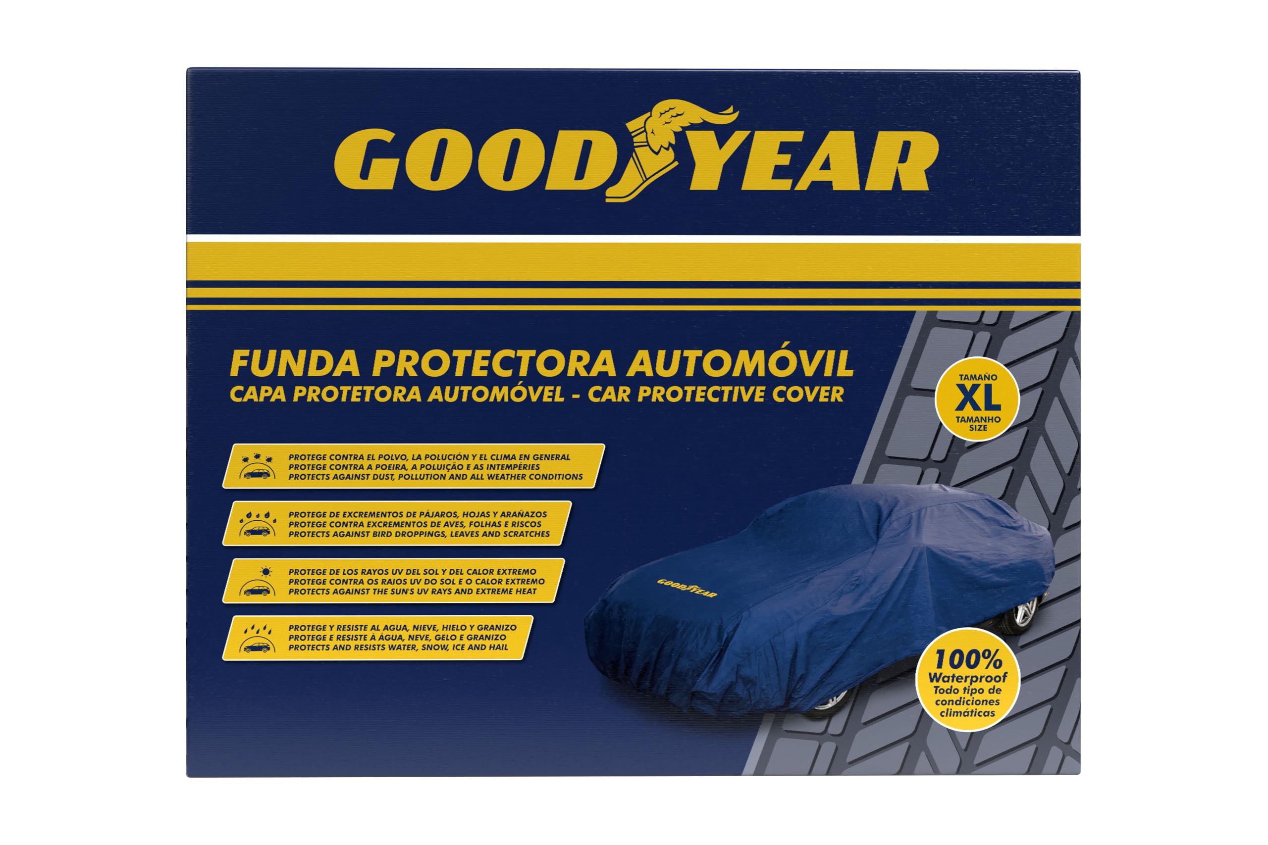 Goodyear GOD7016 Rozmiar samochodowy GY pokrowiec ochronny XL