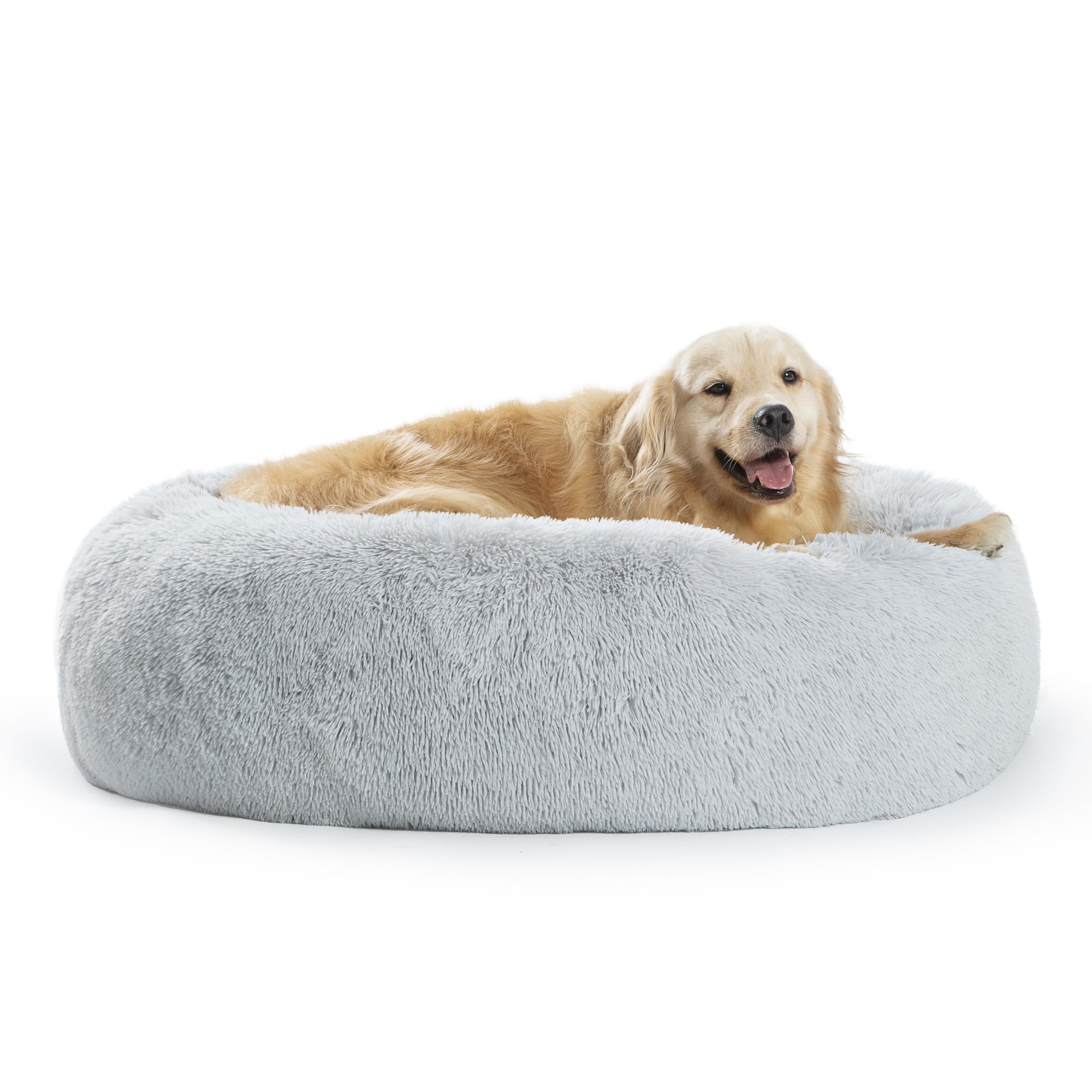 SAVFOX Calming Dog Bed Anti Anxiety Dog Bed Plush Donut Dog Bed for Small Dogs Medium Large X-Large