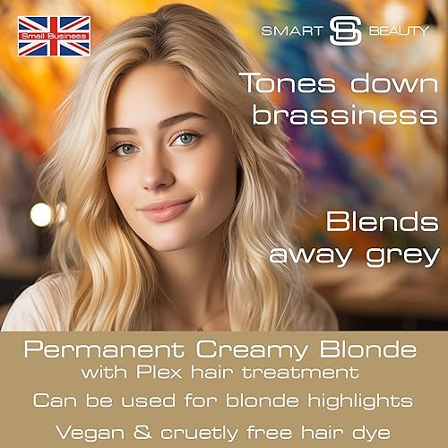 Miniatura 37 de Tinte para el cabello negro puro permanente con cuidado del cabello Plex antiroturas, tinte para el cabello vegano y libre de crueldad, cobertura