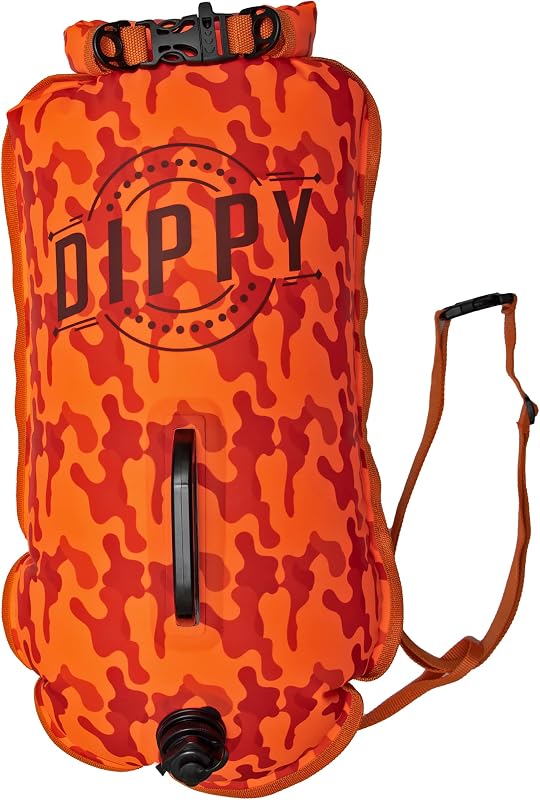 DIPPY Swim Buoy for Open Water Swimmers | 28L Waterproof Dry Bag Tow Float Swim Bubble for Adults | Triathlon Dry Bag | Sea Swimming Float | Drybag Open Water
