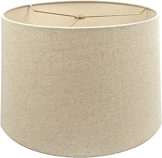 Mestar Oatmeal Fabric Hardback Drum Lampshade (Spider) (12x14x10)