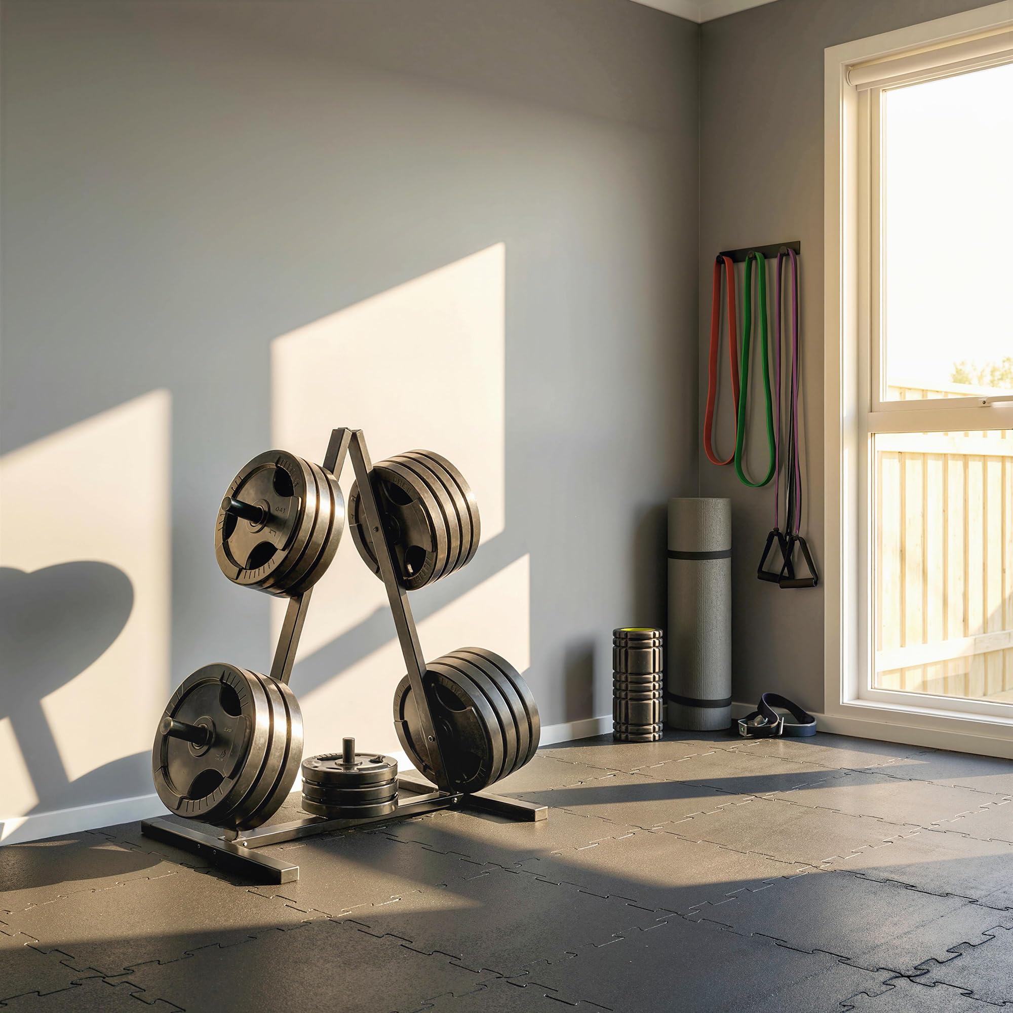 SPORTNOW Hantelscheibenständer mit 5 Stangen, Gewichtsständer mit 25 mm Scheibenaufnahme, bis 200 kg Belastbar, Stahl, Schwarz
