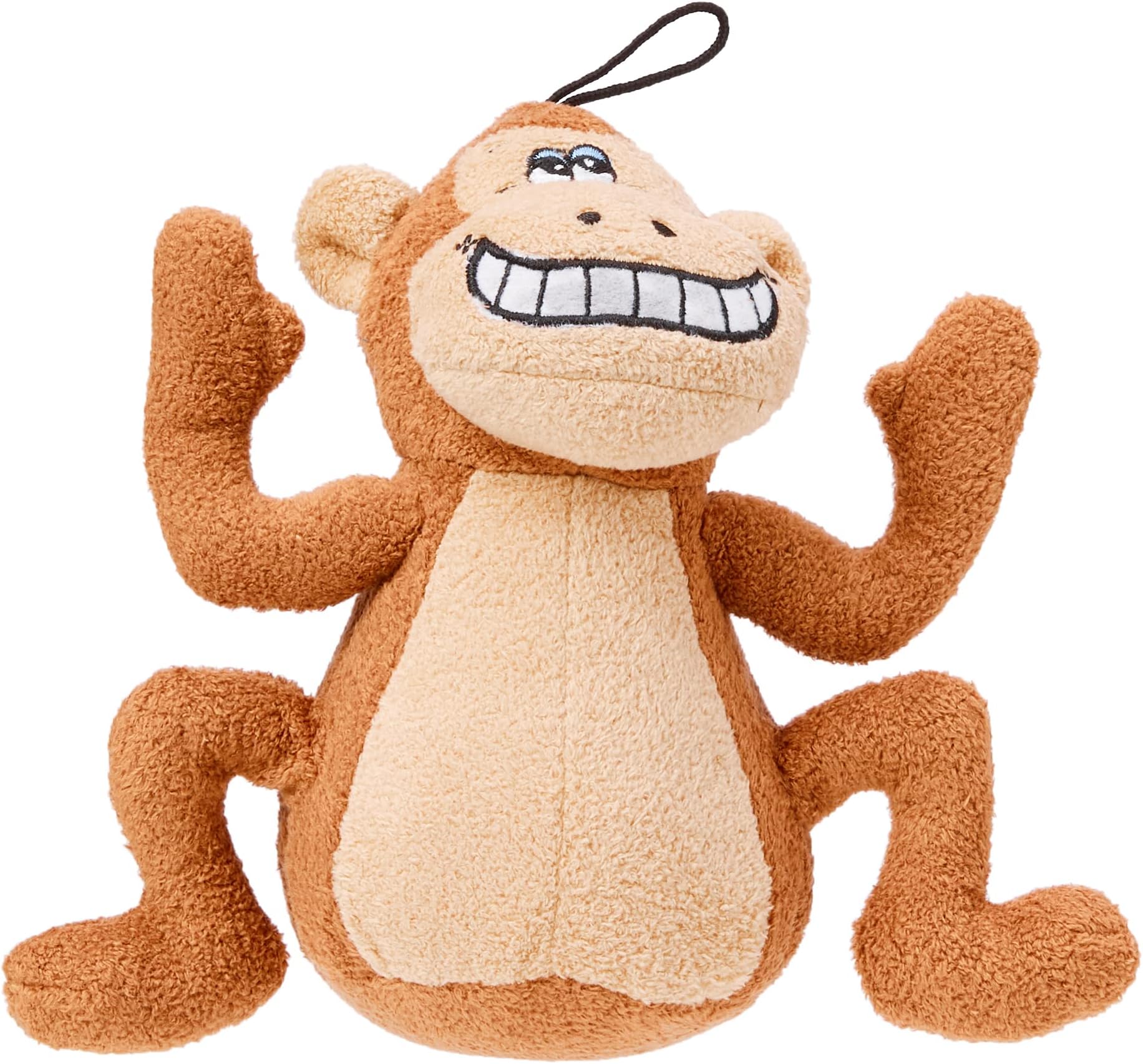 Happy Pet Beamer Monkey Talking Dog Toy Soft Plush Fun Interactive Playing Cuddly Stuffed Animal Durable Safe Washable for Small Medium Large Breeds