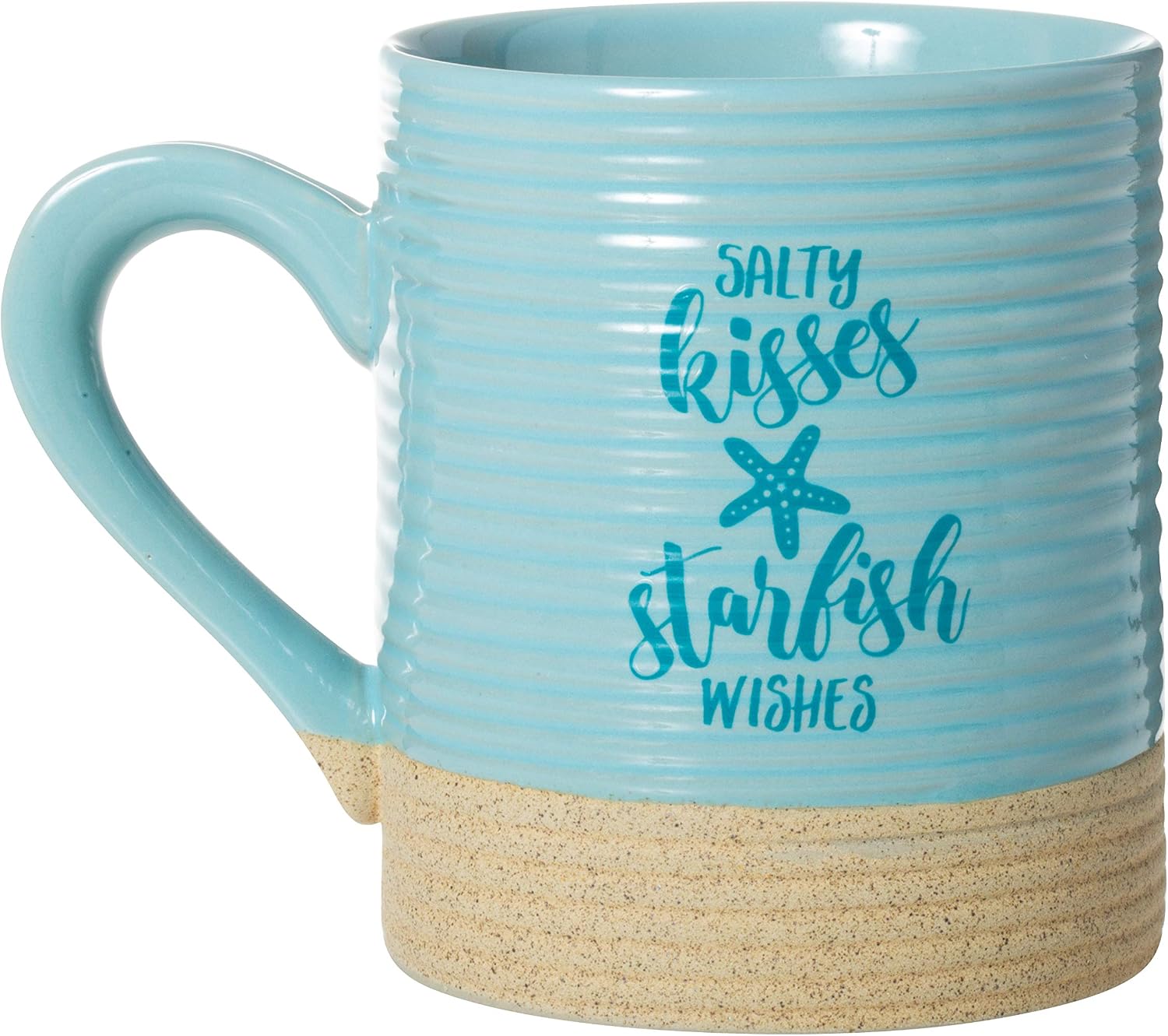 Cape Shore 15oz Sandy Stoneware Pottery Mug, Multiple Styles Available (Starfish)