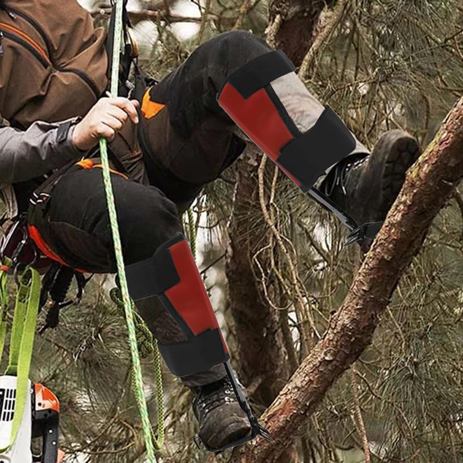 Tree Climbing Shoes - Pole Climbing Gear Adjustable Tree Spikes, Climbinng Spikes Kit, Strong Load-Bearing | Professional Climbinng Equipment for Outdoor Activities, Arborist, Work