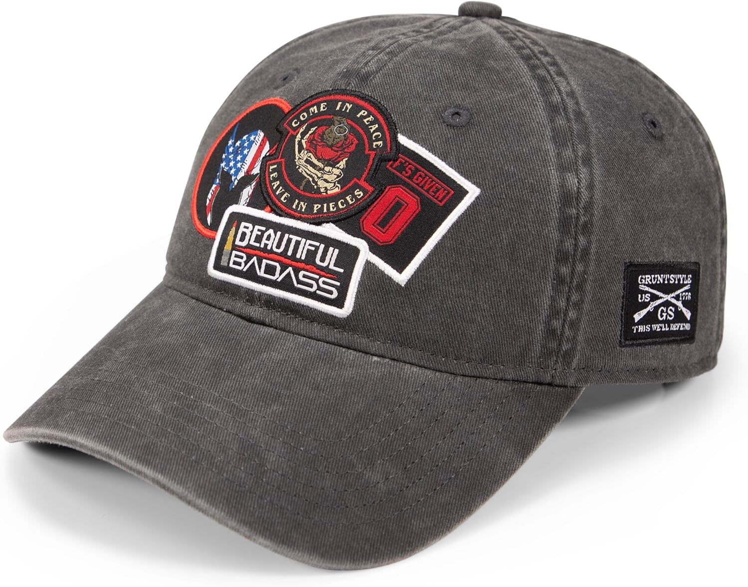 Grunt Style Women's Patch Dad Hat (One Size, Grey)