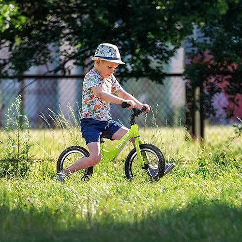 Miniatura 4 de Bicicleta de equilibrio para niños y niñas de 3, 4, 5, 6 años, neumáticos de aire con marco de aleación de magnesio, ligera, sin pedales, bicicleta