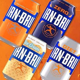 IRN-BRU 1901, 24 Pack A Very Special Vintage Recipe, No Caffeine, Full Sugar, Taste The First Ever IRN-BRU Recipe - 24 x 330ml Cans