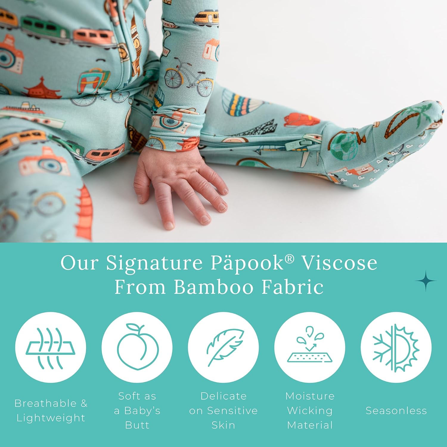 Posh Peanut Convertible Baby Sleepers - Boys Footless Baby Pajamas with 2 Way Zipper for Easy Diaper Changes - Image 5