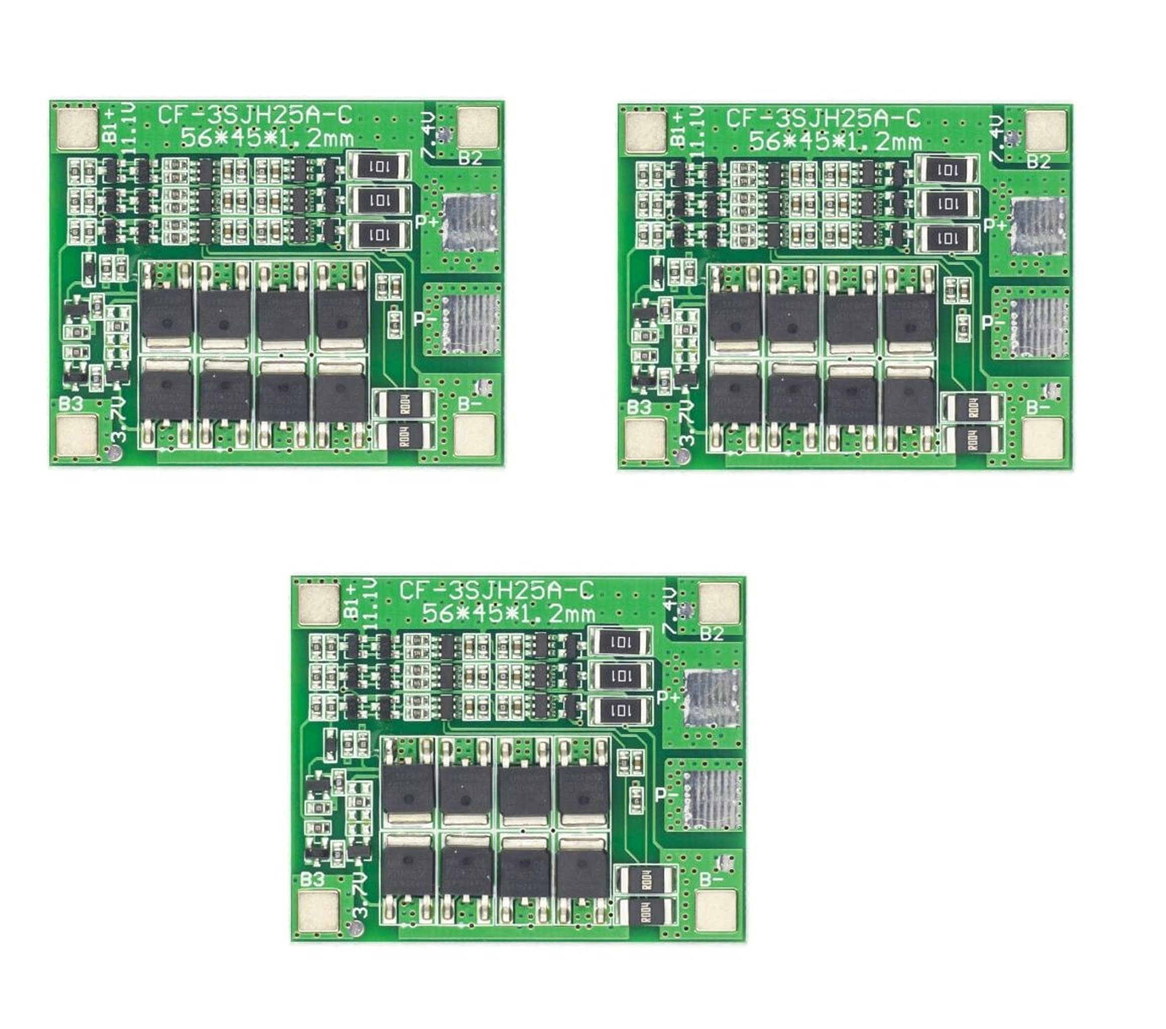 3 Series 12V18650 Lithium Battery Protection Plate 11.1V 12.6V with Balanced 25A Over Flow Charging and Discharge Protection Battery Management System BMS (3 pcs) (B097TN1H7G) Amazon Price History, Amazon Price Tracker