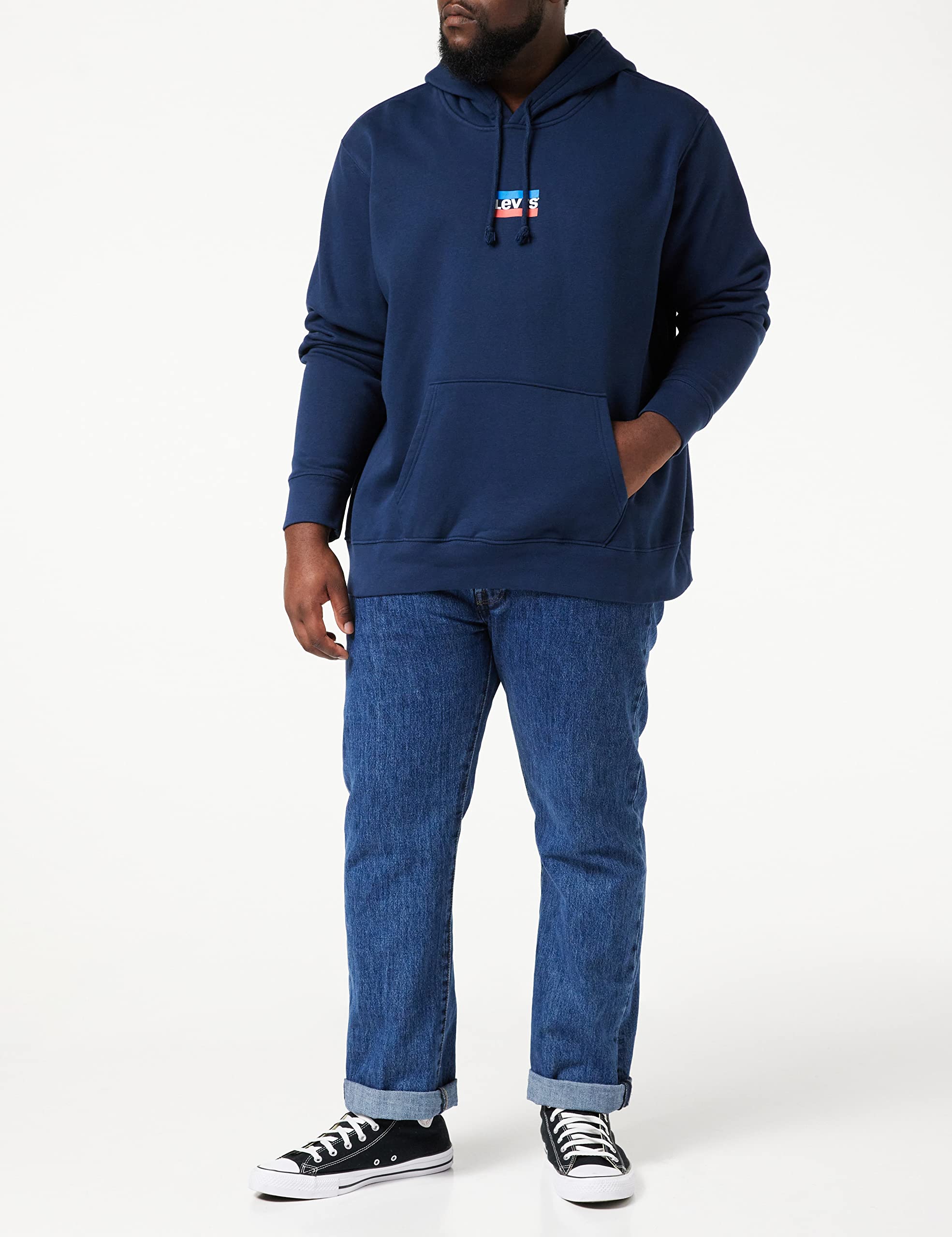 Levi's Mężczyźni Standard Graphic Sweatshirt Hoodie, Mini Sportswear Dress Blues, XS
