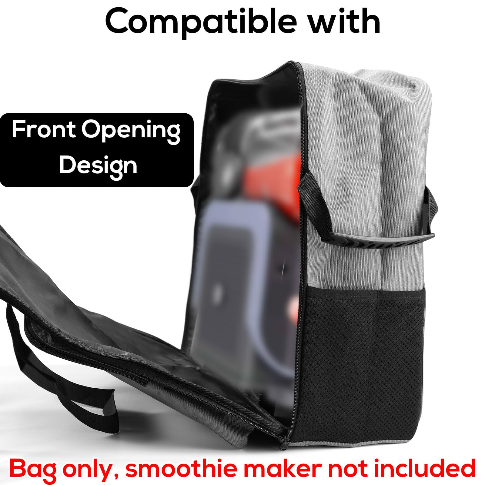 Lyreh Bolsa Máquina Slushi para Ninja SLUSHI FS301, Cubierta Máquina Granizado de Tela Oxford Impermeable Portátil Exteriores con Apertura Frontal Diseño Solo Bolsa(Gris)