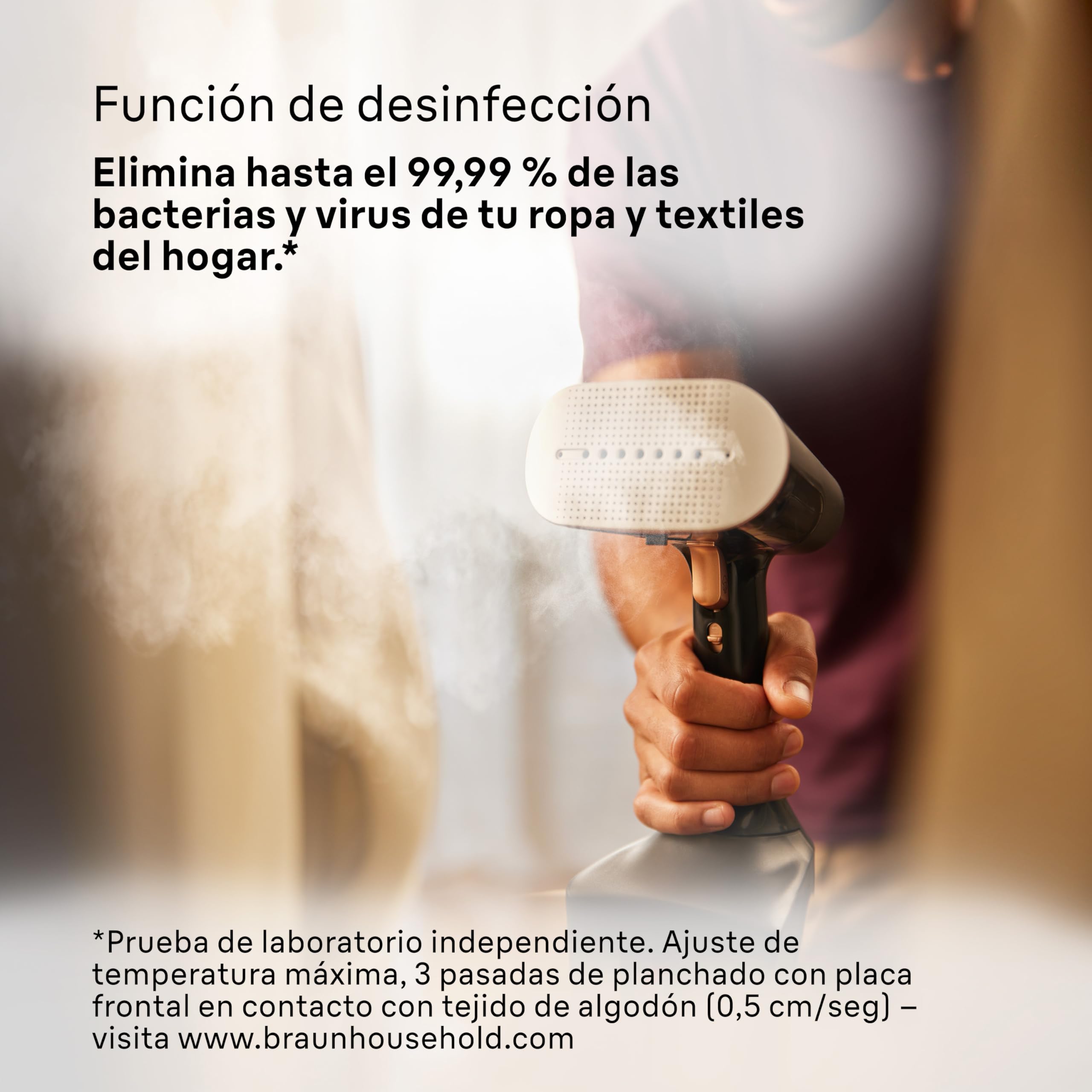 Braun QuickStyle 7 GS7077BK, Plancha de Vapor Vertical con Suela Calefactable FreeGlide 3D, Steamer con Calentamiento Rápido, Flujo Vapor 35 g/min, Capacidad 250 ml, Cable 3 m, 1600W, Negro