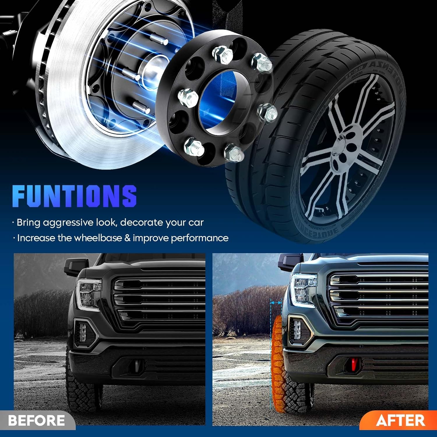 Youxmoto 5x100 5x112 20mm Wheel Spacers Fit for Volkswagen Beetle 98-15, CC 09-15, Eos 07-15, for Passat 90-15, M14x1.5 Studs 57.1mm Hub Bore Wheel Adapters Fit for Audi 100 200 4000 A3 A4 A6