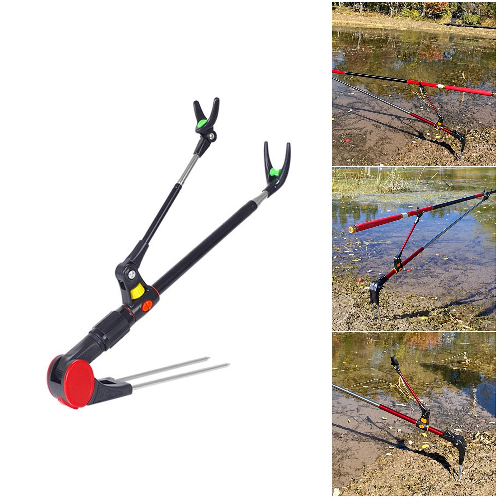 Piques d'ancrage pour canne à pêche en acier inoxydable de type lourd pour pêcher en plein air en toute sécurité dans le lac rivière