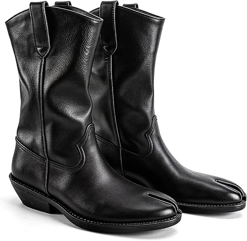 LACIKOSZ Womens Tabi Foldable Mid Calf Boots