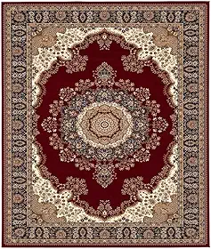 Tapete Passadeira Clássica Persa 67,5x129 cm - Estampa Oriental Premium para Corredor, Beira de Cama e Hall - Lavável Resistente Antiderrapante (vermelho)