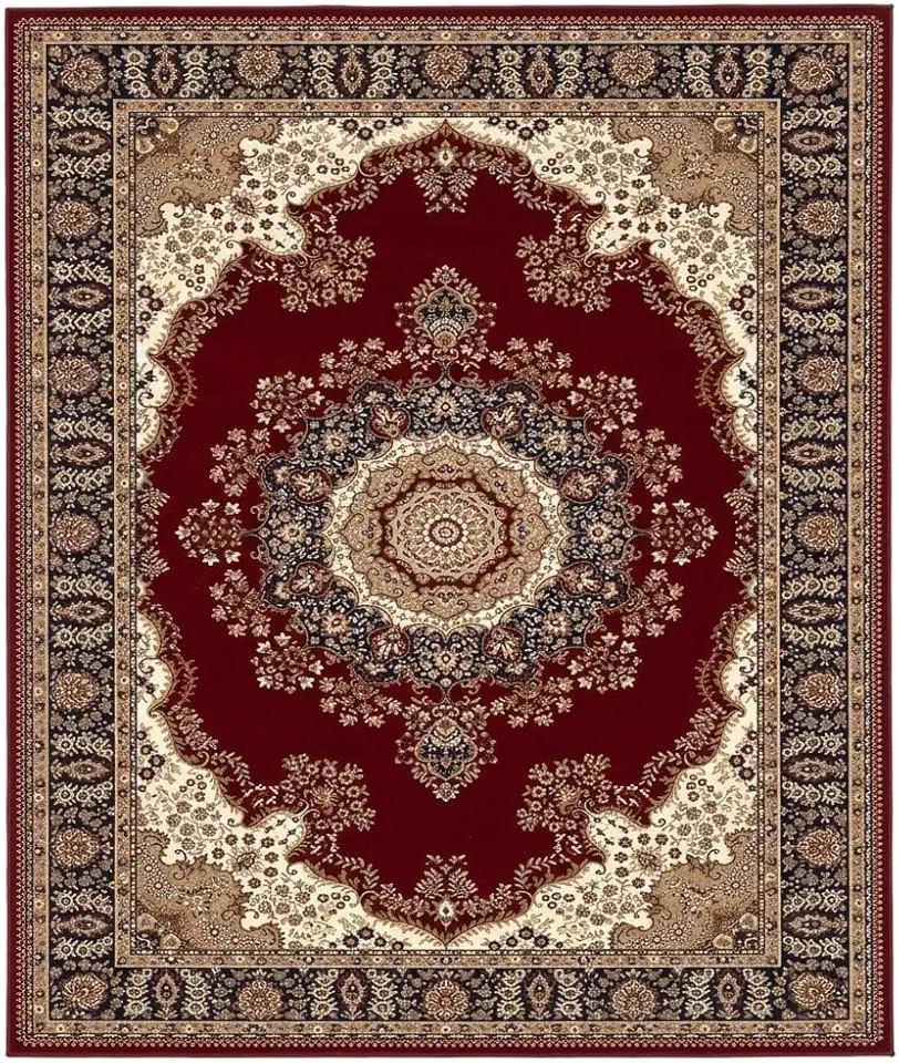 Tapete Passadeira Clássica Persa 67,5x129 cm - Estampa Oriental Premium para Corredor, Beira de Cama e Hall - Lavável Resistente Antiderrapante (vermelho)