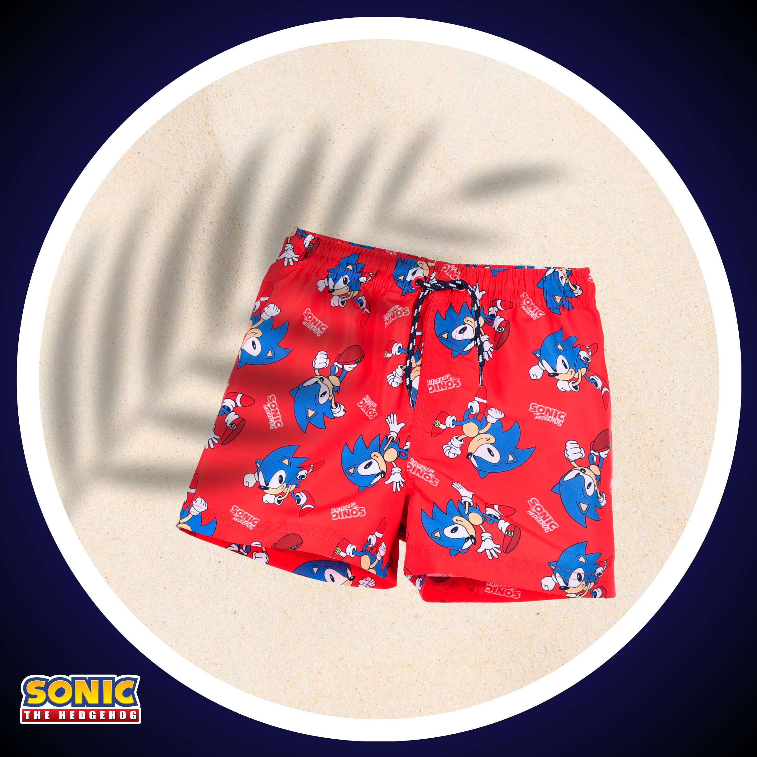 Sonic The Hedgehog Bermuda per Ragazzi, Pantaloncini da Bagno Estivi, Costumi da Bagno per Bambino, Taglie 4 a 10 Anni