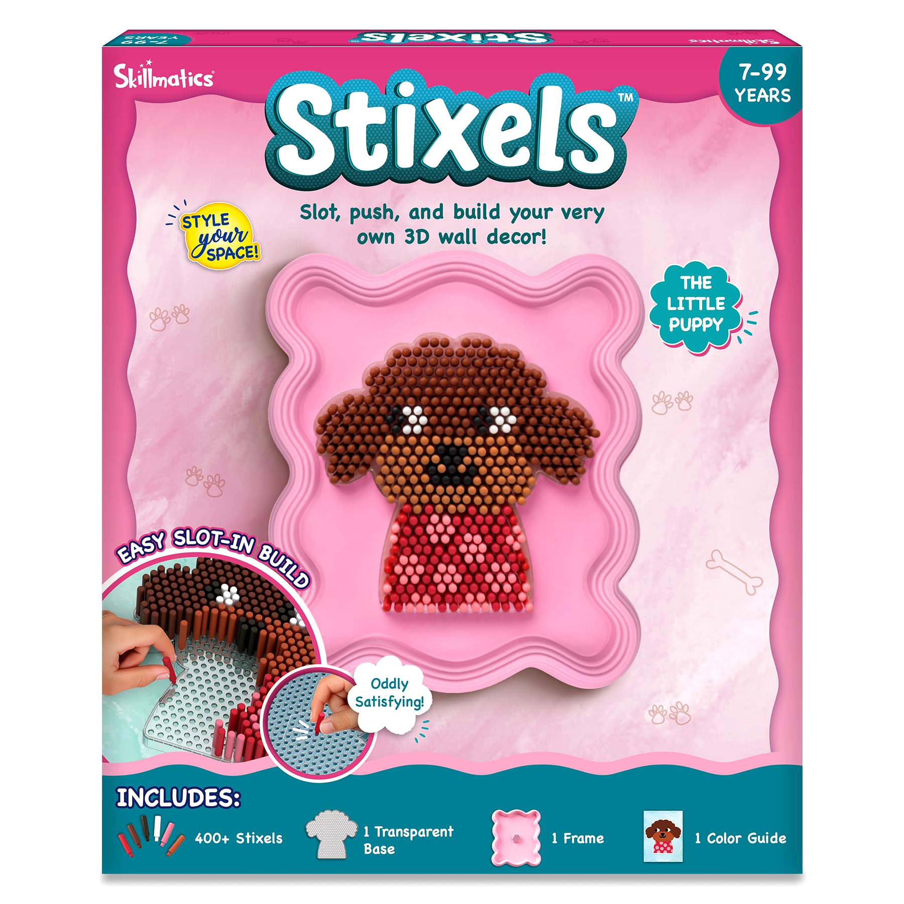 Skillmatics Stixels DIY 3D Pixel Art Kit – Puppy Wall Decor, Mess-Free | 400+ Colorful Pegs, STEAM Craft Activity, Room Decor for Tweens, Screen-Free, Gift for Girls & Boys Ages 7 & Up-image-39