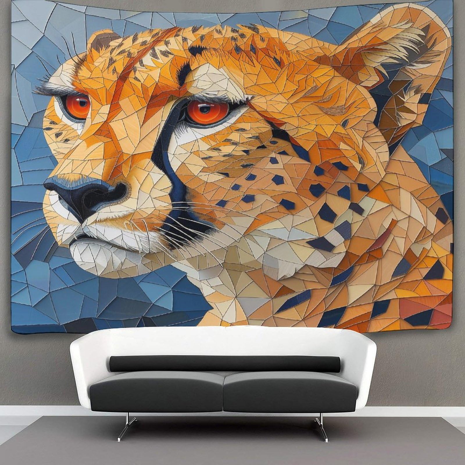 kaiyun Cheetah Tapestry Bedroom Aesthetic Indie Wall Room Decor Animal Wall Hanging,Wall Art 100cmx150cm