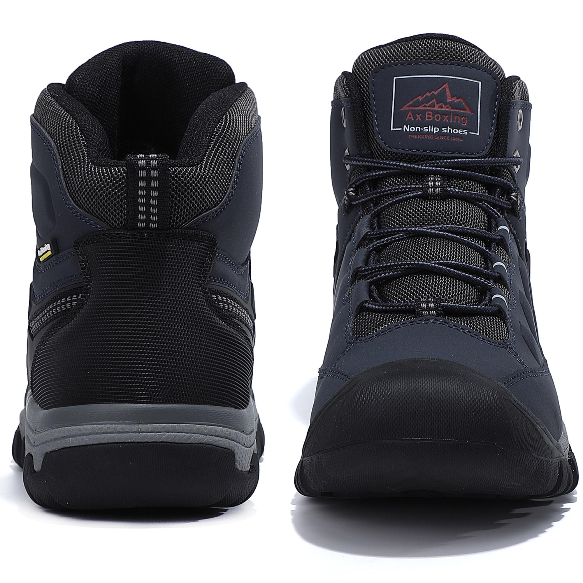 AX BOXING Winterschuhe Herren Gefüttert Winterstiefel Warm Wanderschuhe Draussen Winterboots Rutschfeste Wanderstiefel Schneestiefel Trekkingschuhe Größe 41-46 EU