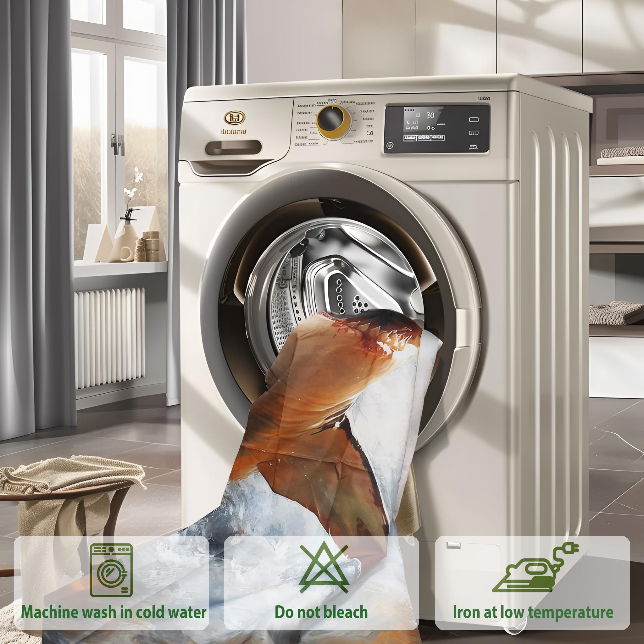 Rideau De Douche Imperméable 180x180 Cm - Motif Sirène Coloré - Avec 12 Anneaux - Lavable En Machine