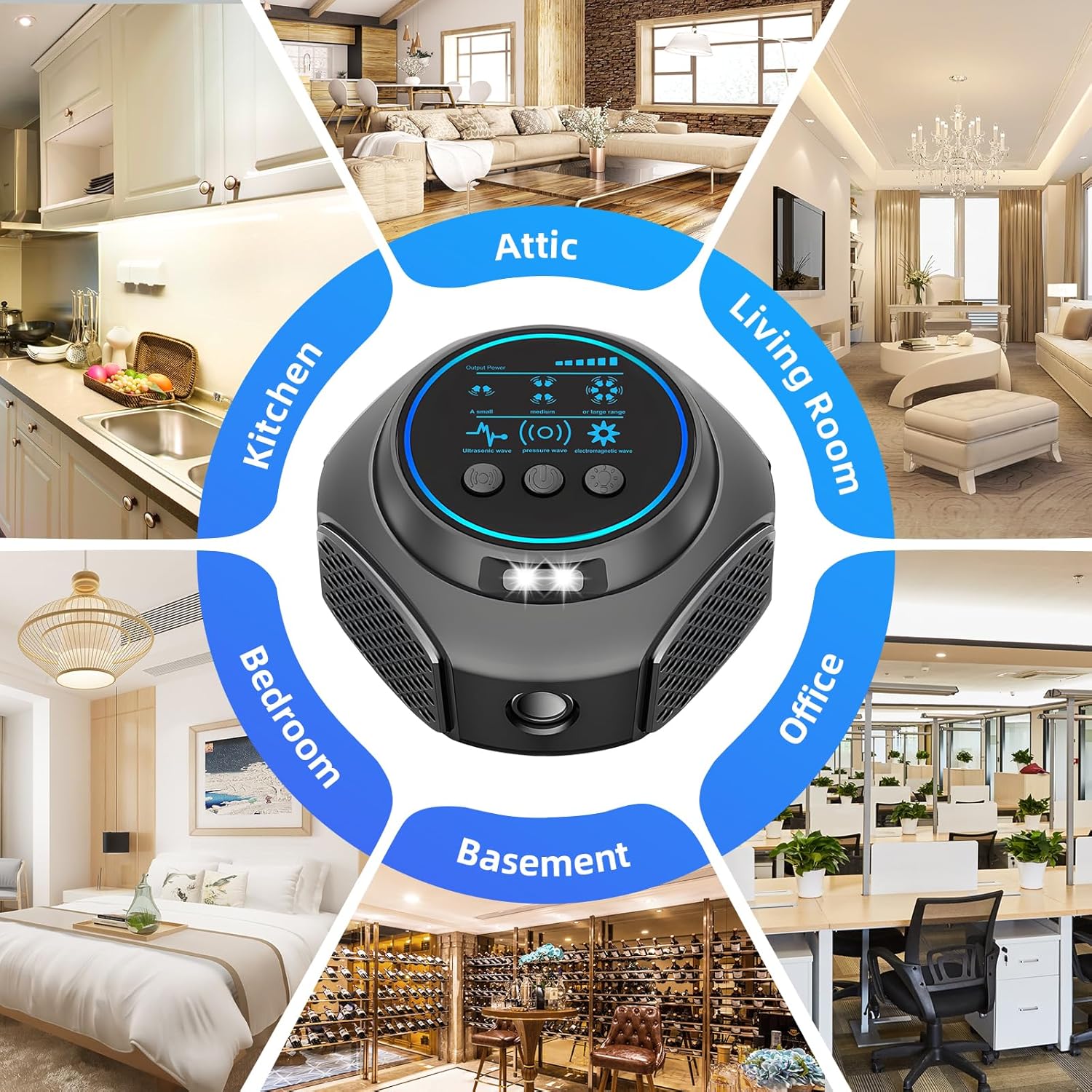 Ultrasonic Pest Repeller Rodent Repellent Ultrasonic Plug in with 360°Mice Repellent Indoor& 4 Modes Ultrasonic Mouse Repellent Mice Deterrents for Home House Warehouse Garage Basement - Image 9