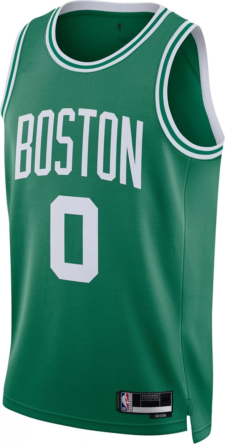 Jayson Tatum Boston Celtics NBA Kids Youth 8-20 Green Icon Edition Swingman Jersey - Image 2